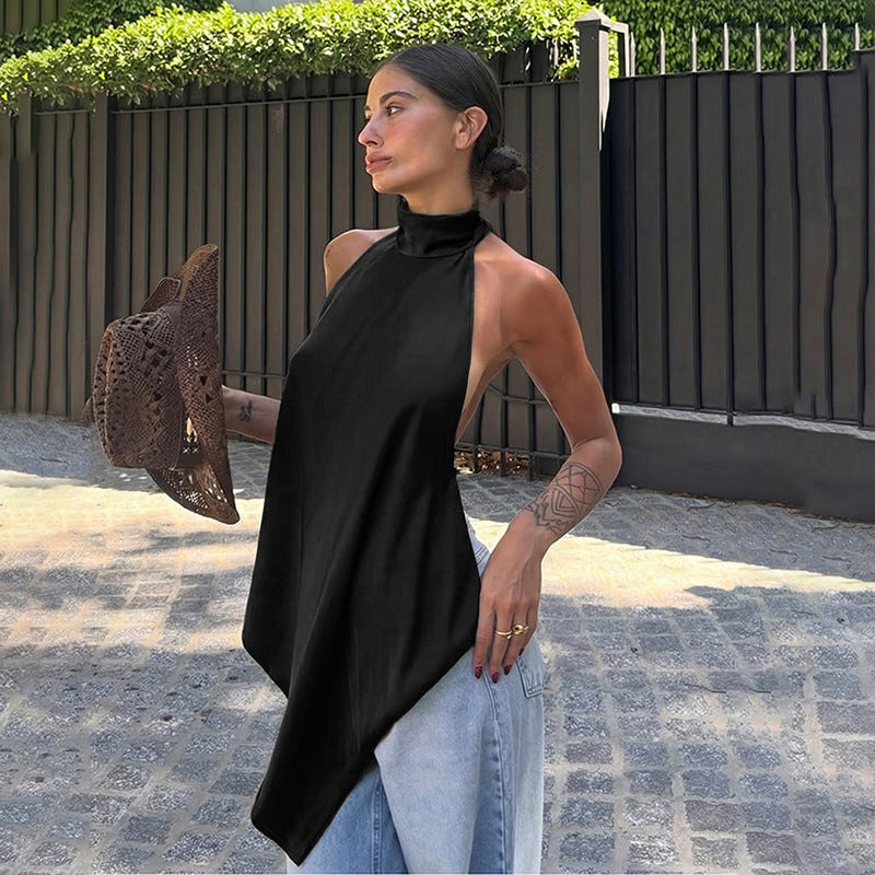 Sexy Slim-fit Halter Long Top Women