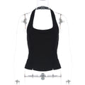 Women's Backless Halter Neck Bodycon Camisole Top