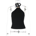 French-style Adjustable Buckle Strap Fashionable And Sexy Open-back Solid-color Tube Top Vest