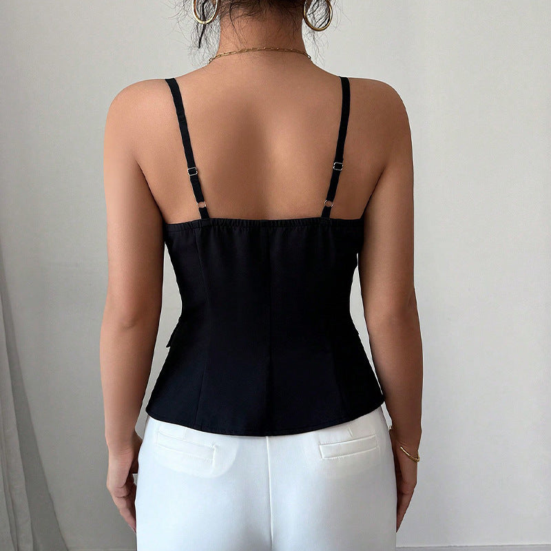 Fashionable Temperament Camisole Cardigan Women's Vest