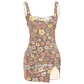 A Form-fitting Bodycon Dress Featuring A Square Neckline